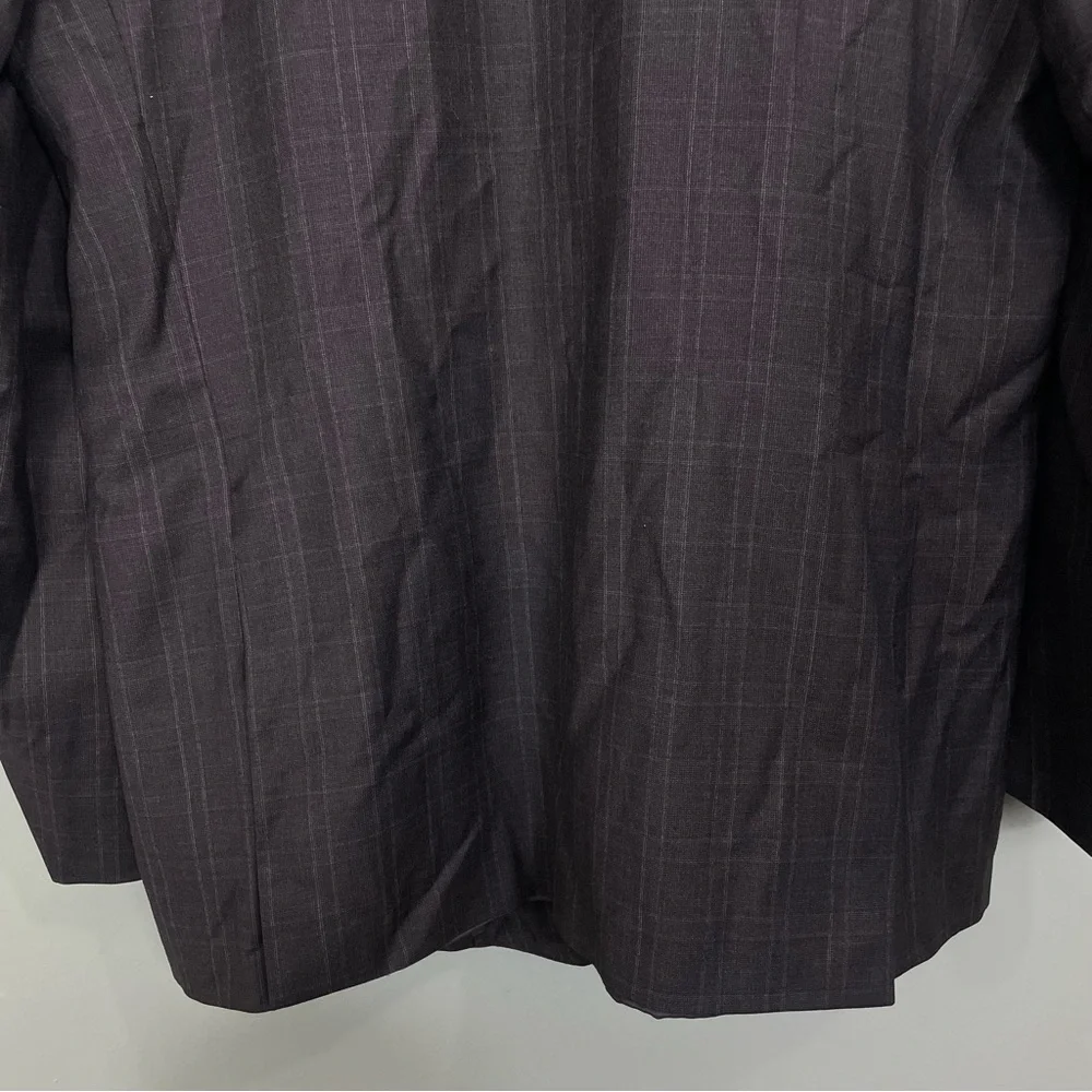 Brooks Brothers 1818 Regent Gray Charcoal Plaid Drago Wool Size 46/40 Suit Set‎